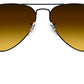 Aviator Flash Lenses Gradient RB3025 002/40 Black Blue Flash