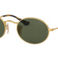 Oval Flat Lenses RB3547N 001 Gold Green