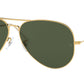 Aviator Large Metal II RB3026 L2846 Gold Green