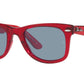 Wayfarer RB2140 661456 transparent red