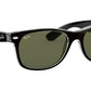 New Wayfarer Color Mix RB2132 black on transparent