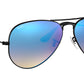 Aviator Flash Lenses Gradient RB3025 002/4O Black Blue