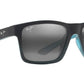 The Flats 897 02 Black Teal Stripes