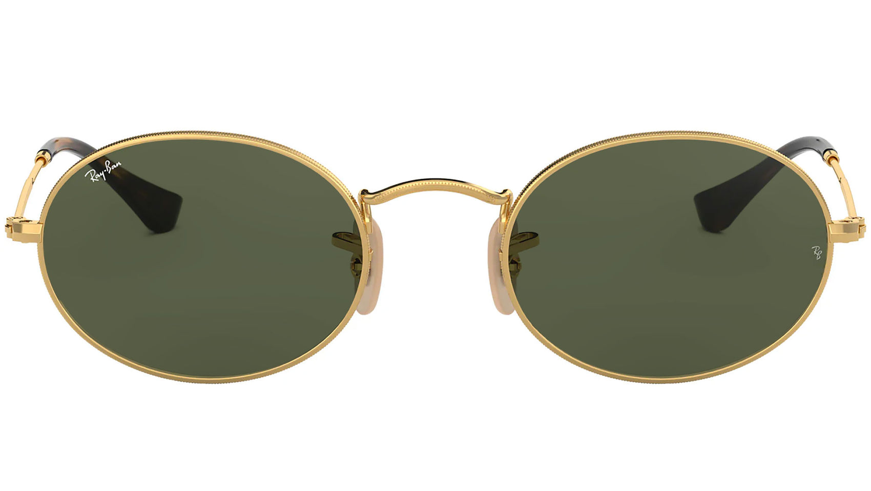 Oval Flat Lenses RB3547N 001 Gold Green