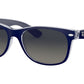 New Wayfarer Color Mix RB2132 matte blue on transparent