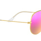 Aviator Flash Lenses RB3025 112/1Q Matte Gold Violet