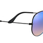 Aviator Flash Lenses Gradient RB3025 002/4O Black Blue