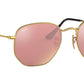 Hexagonal Flat Lenses RB3548N gold copper flash