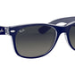 New Wayfarer Color Mix RB2132 matte blue on transparent