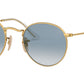 Round Flat Lenses RB3447N gold azure