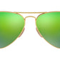 Aviator Flash Lenses RB3025 112/19 Matte Gold Green
