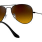 Aviator Flash Lenses Gradient RB3025 002/4O Black Blue