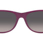 New Wayfarer RB2132 6606M3 matte violet on transparent vi