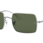 Rectangle RB1969 silver green classic